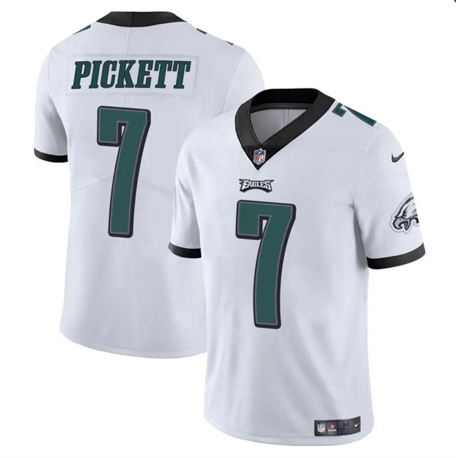 Men's Philadelphia Eagles #7 Kenny Pickett White Vapor Untouchable Limited Stitched Football Jersey