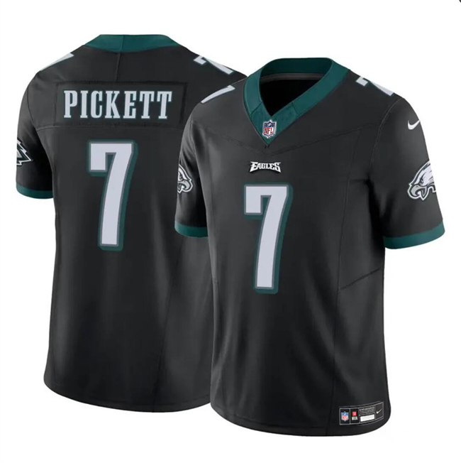 Men's Philadelphia Eagles #7 Kenny Pickett Black 2023 F.U.S.E Vapor Untouchable Limited Stitched Football Jersey