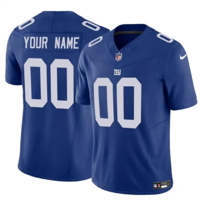 Men's New York Giants Active Player Custom Blue 2023 F.U.S.E Vapor Limited Stitched Football Jersey