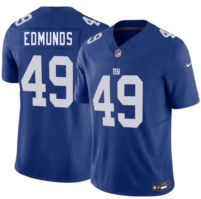 Men's New York Giants #49 Tremaine Edmunds Blue 2026 F.U.S.E. Vapor Untouchable Limited Stitched Jersey