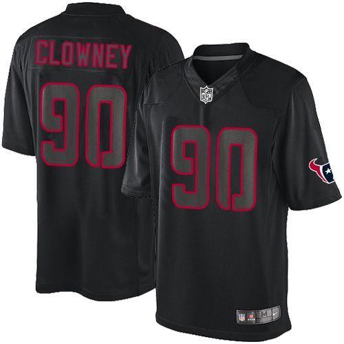Nike Texans #90 Jadeveon Clowney Black Men's Stitched NFL Impact Limited Jersey