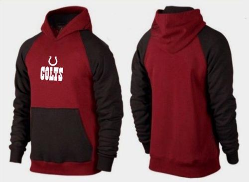 Indianapolis Colts Authentic Logo Pullover Hoodie Burgundy Red & Black