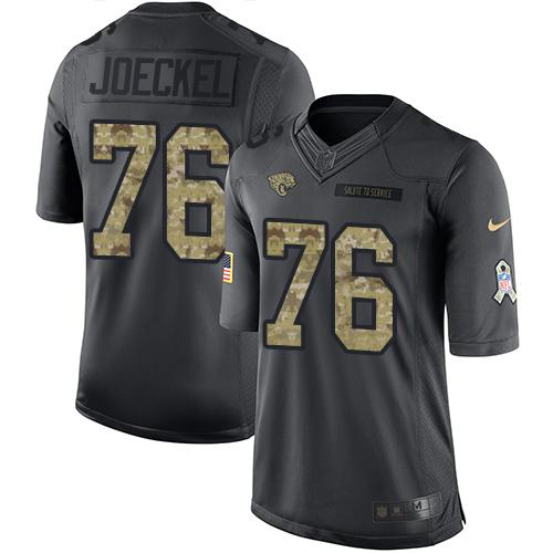 Nike Jaguars #76 Luke Joeckel Black Men's Stitched NFL Limited 2016 Salute To Service Jersey