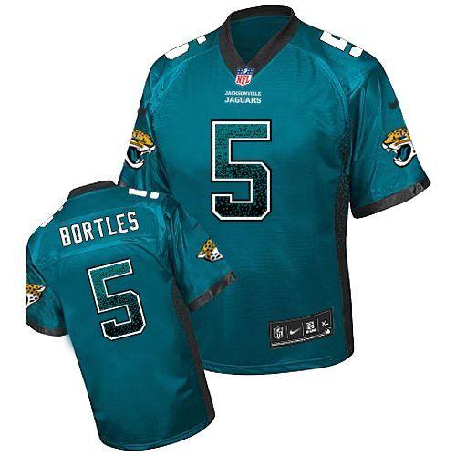 Nike Jaguars #5 Blake Bortles Teal Green Team Color Men's Stitched NFL Elite Drift Fashion Jersey