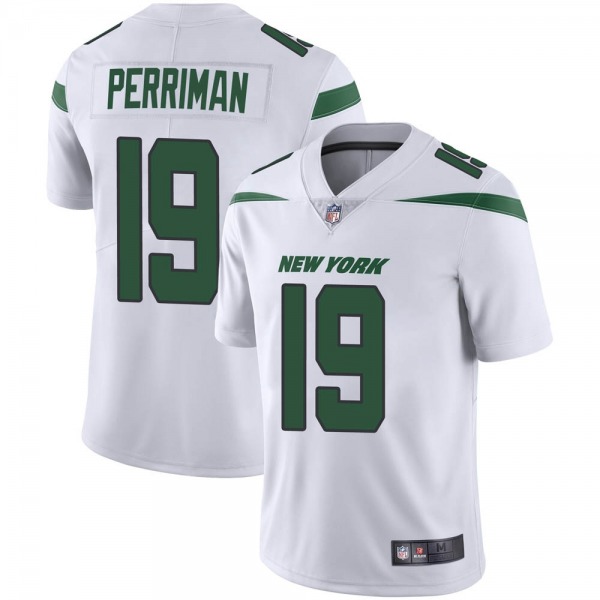 Men's New York Jets #19 Breshad Perriman White Vapor Untouchable Limited Stitched Jersey