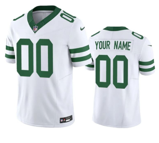 Men's New York Jets Active Player Custom White F.U.S.E. Throwback Vapor Untouchable Limited Stitched Football Jersey