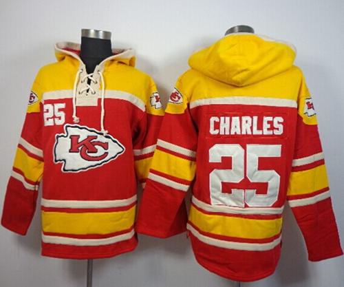 Nike Chiefs #25 Jamaal Charles Red Sawyer Hooded Sweatshirt NFL Hoodie
