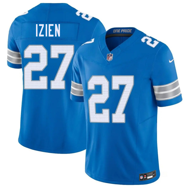 Men's Detroit Lions #27 Christian Izien Blue 2026 F.U.S.E. Vapor Limited Stitched Jersey