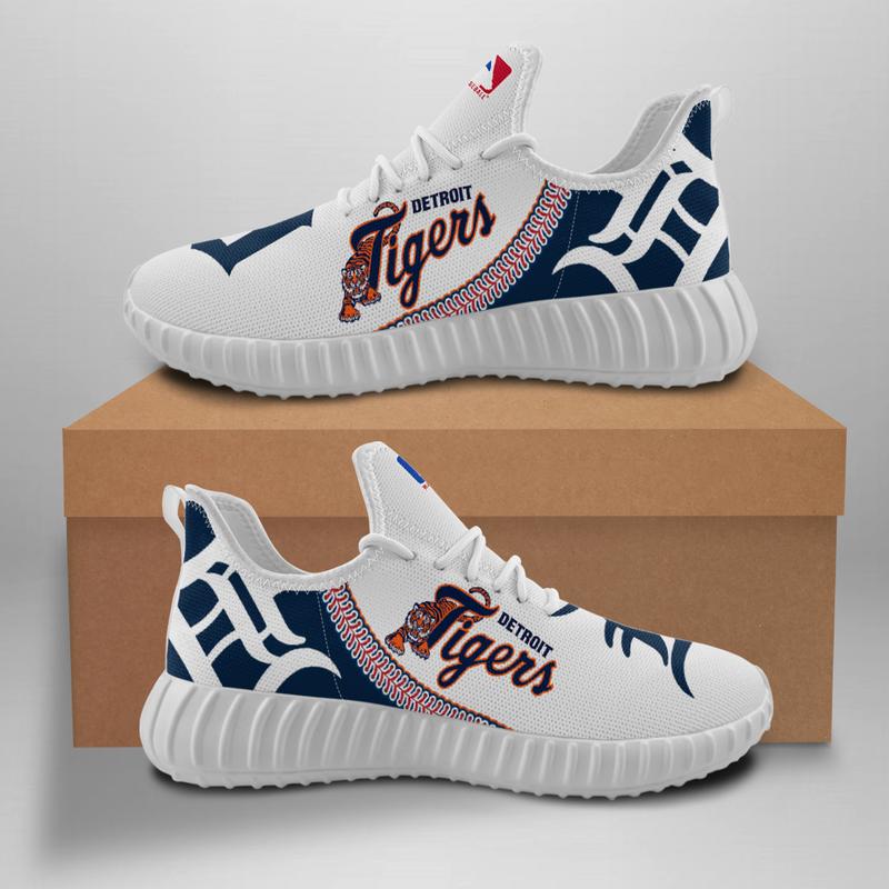 Women's Detroit Tigers Mesh Knit Sneakers/Shoes 008