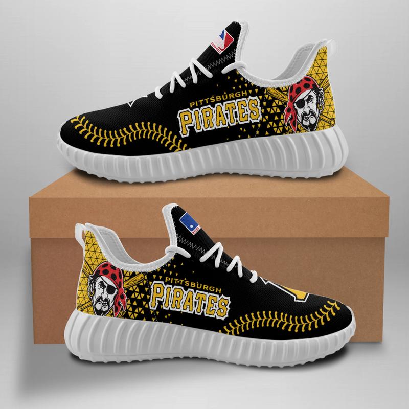 Women's Pittsburgh Pirates Mesh Knit Sneakers/Shoes 004