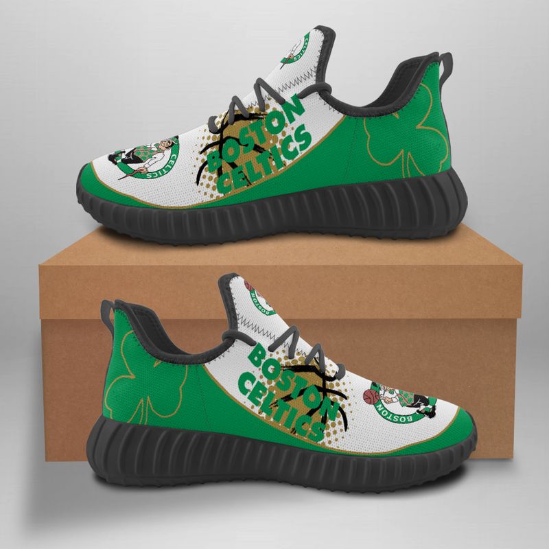 Women's Boston Celtics Mesh Knit Sneakers/Shoes 005