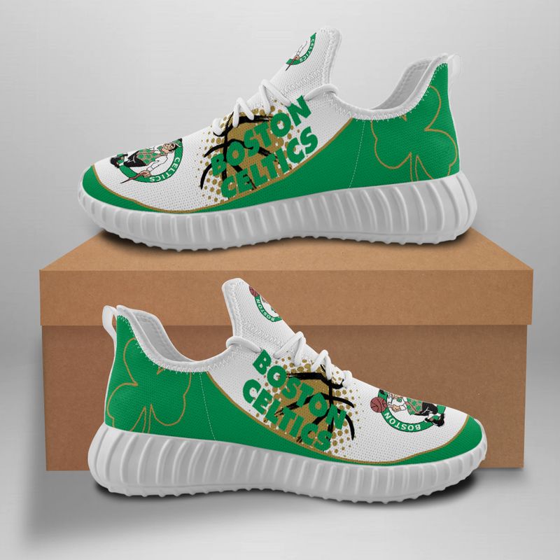 Women's Boston Celtics Mesh Knit Sneakers/Shoes 006