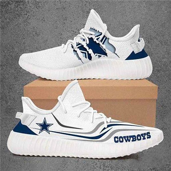 Women's Dallas Cowboys Mesh Knit Sneakers/Shoes 036