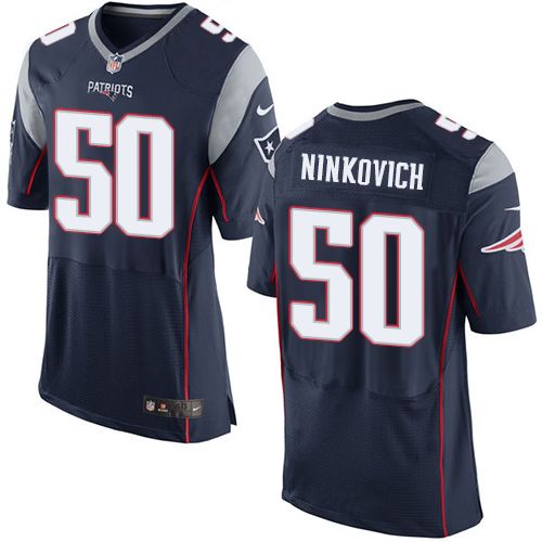 Nike Patriots #50 Rob Ninkovich Navy Blue Team Color Men's Stitched NFL New Elite Jersey
