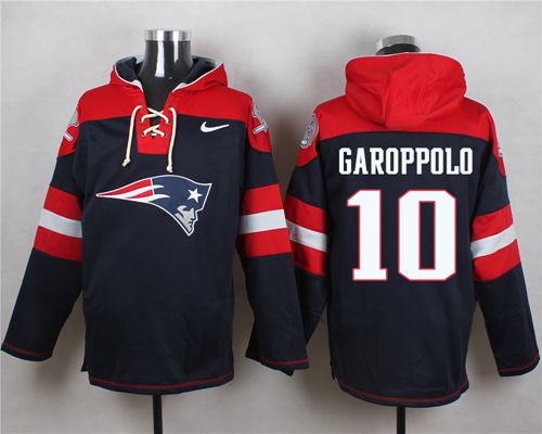 Nike Patriots #10 Jimmy Garoppolo Navy Blue Player Pullover NFL Hoodie