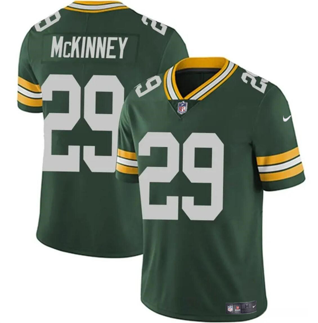 Men's Green Bay Packers #29 Xavier McKinney Green Vapor Limited Stitched Football Jersey