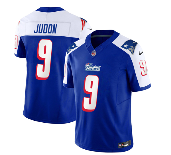 Men's New England Patriots #9 Matthew Judon Blue/White 2023 F.U.S.E. Vapor Limited Stitched Football Jersey