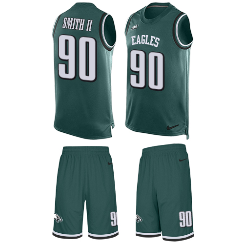 Nike Eagles #90 Marcus Smith II Midnight Green Team Color Men's Stitched NFL Limited Tank Top Suit Jersey