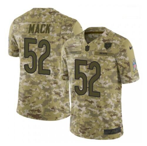 Men's Chicago Bears #52 Khalil Mack 2018 Camo Salute to Service Limited Stitched NFL Jersey