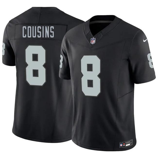 Men's Las Vegas Raiders #8 Kirk Cousins Black 2026 F.U.S.E. Vapor Untouchable Limited Stitched Football Jersey