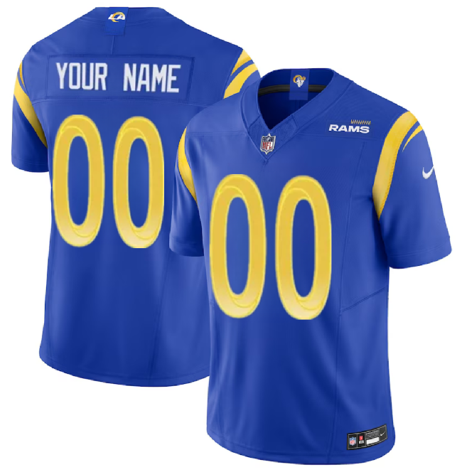 Youth Los Angeles Rams Active Player Custom Blue 2023 F.U.S.E. Vapor Untouchable Limited Stitched Football Jersey