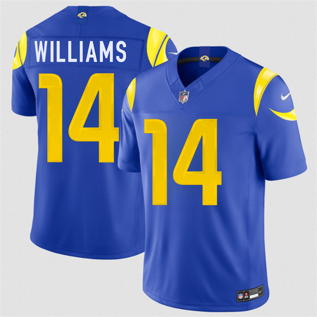 Men's Los Angeles Rams #14 Mario Williams Royal 2026 F.U.S.E. Vapor Limited Stitched Football Jersey
