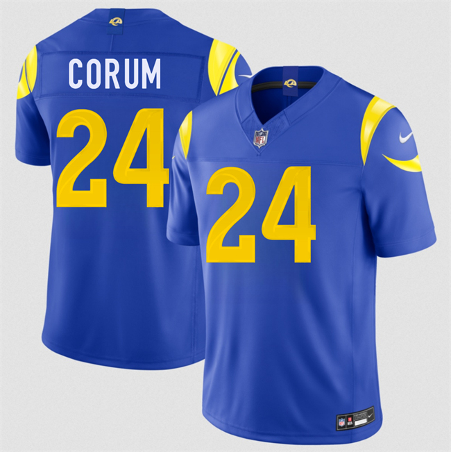 Men's Los Angeles Rams #24 Blake Corum Royal 2026 F.U.S.E. Vapor Limited Stitched Football Jersey