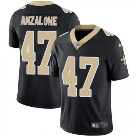 Men's New Orleans Saints #47 Alex Anzalone Black Vapor Untouchable Limited Stitched NFL Jersey