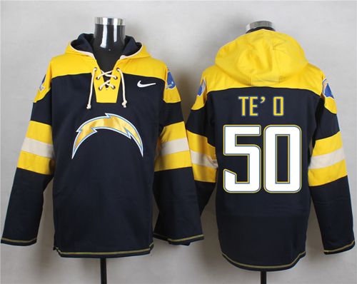 Nike Chargers #50 Manti Te'o Navy Blue Player Pullover NFL Hoodie