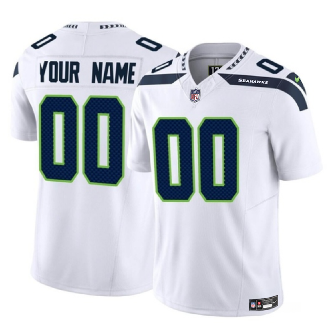 Women's Seattle Seahawks Active Player Custom White 2023 F.U.S.E.Vapor Limited Stitched Football Jersey