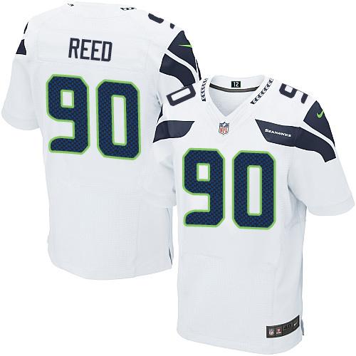 Nike Seahawks #90 Jarran Reed White Men's Stitched NFL Elite Jersey
