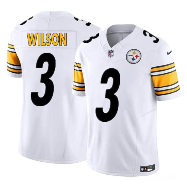Men's Pittsburgh Steelers #3 Russell Wilson White F.U.S.E. Vapor Untouchable Limited Stitched Jersey