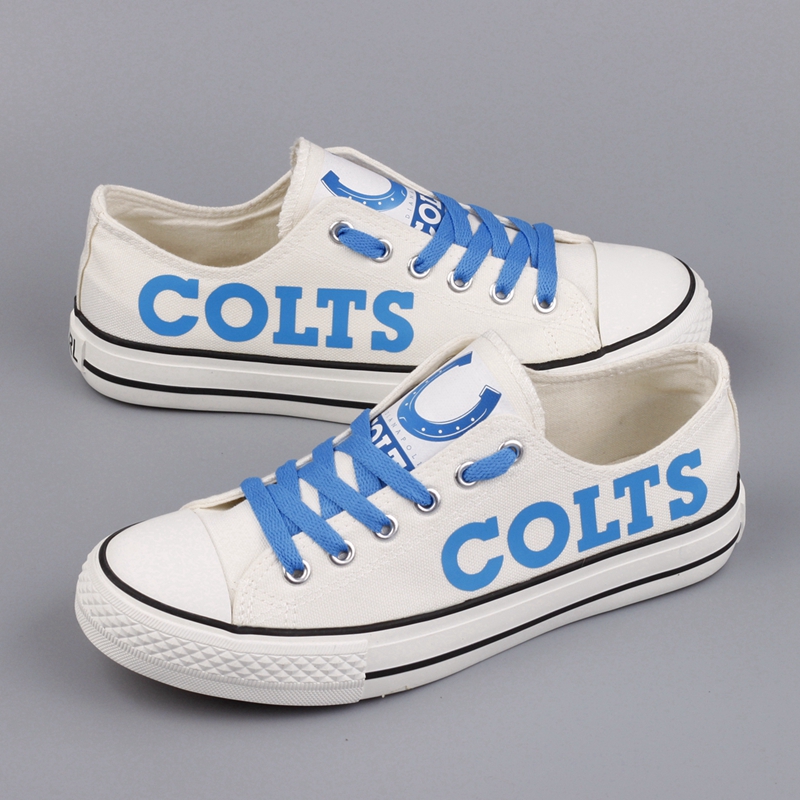 Women's NFL Indianapolis Colts Repeat Print Low Top Sneakers 002