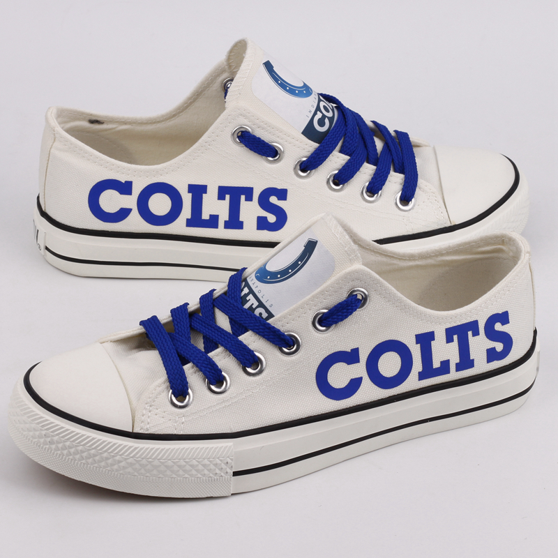 Women's NFL Indianapolis Colts Repeat Print Low Top Sneakers 001