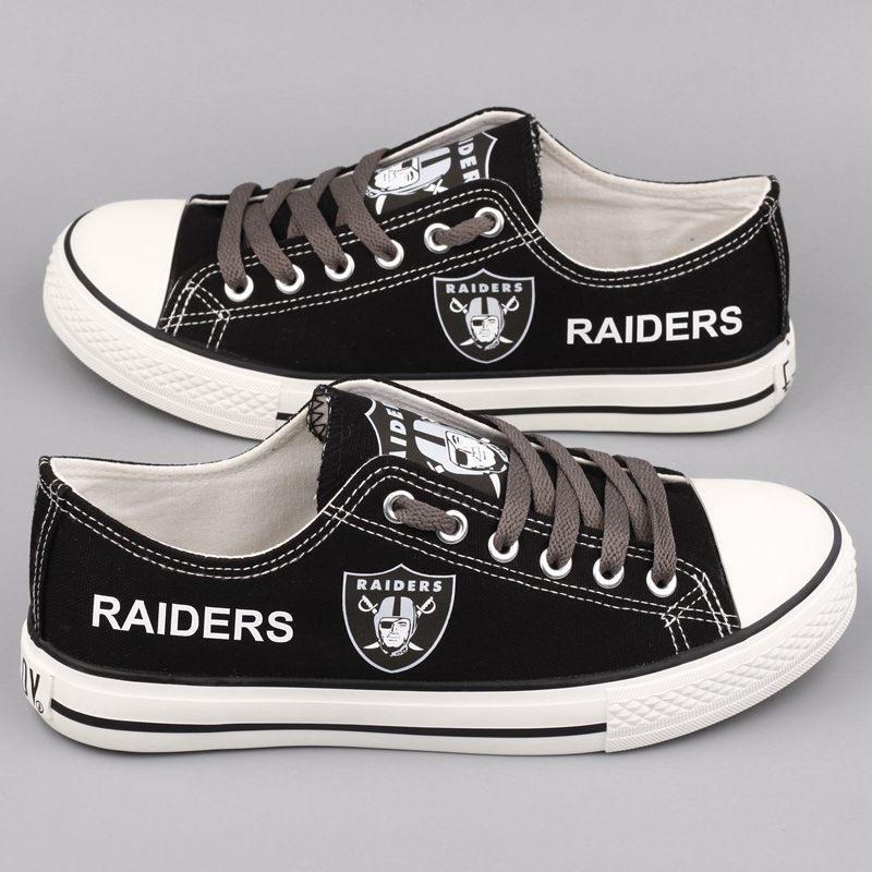 Women's NFL Oakland Raiders Repeat Print Low Top Sneakers 003
