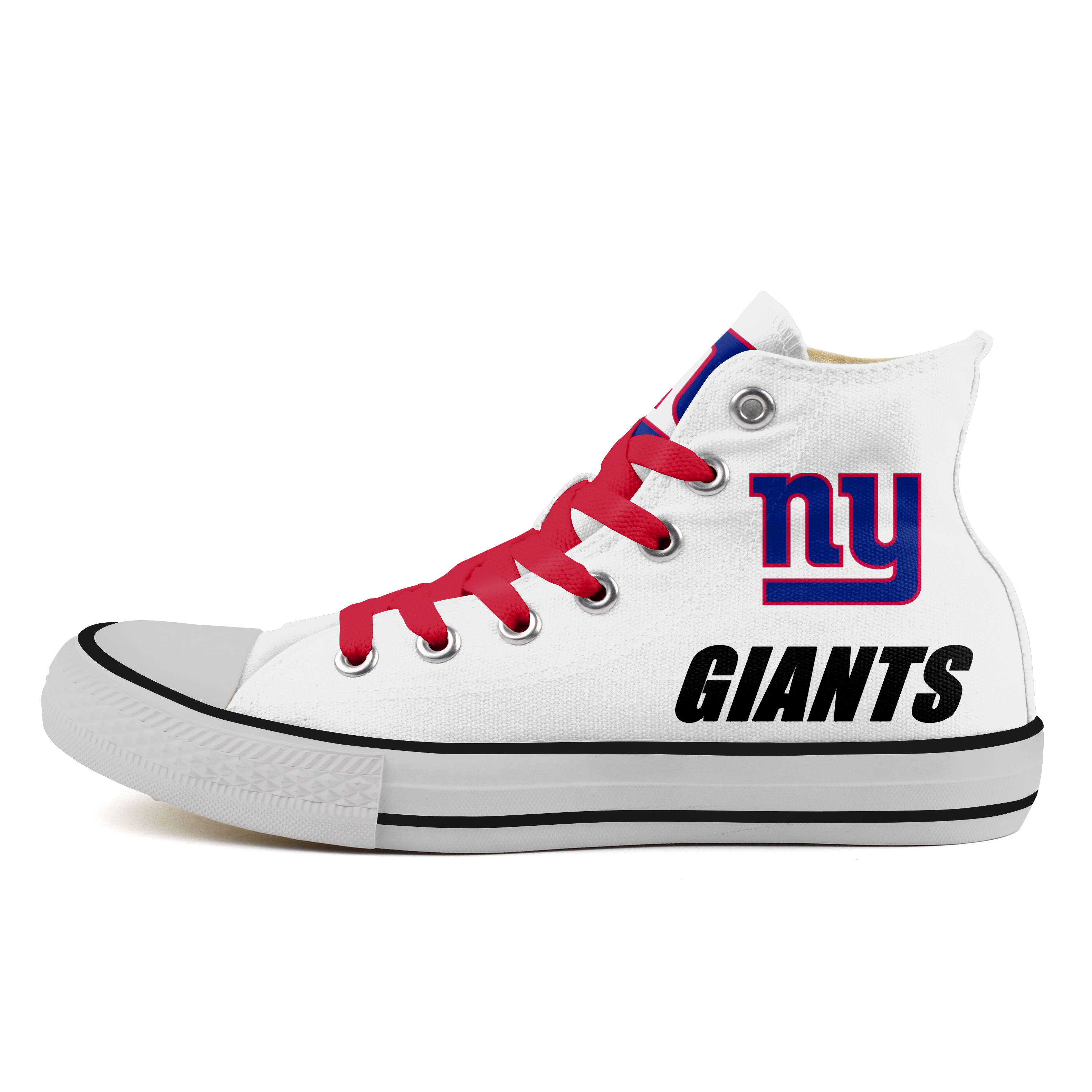 Women's NFL New York Giants Repeat Print High Top Sneakers 009