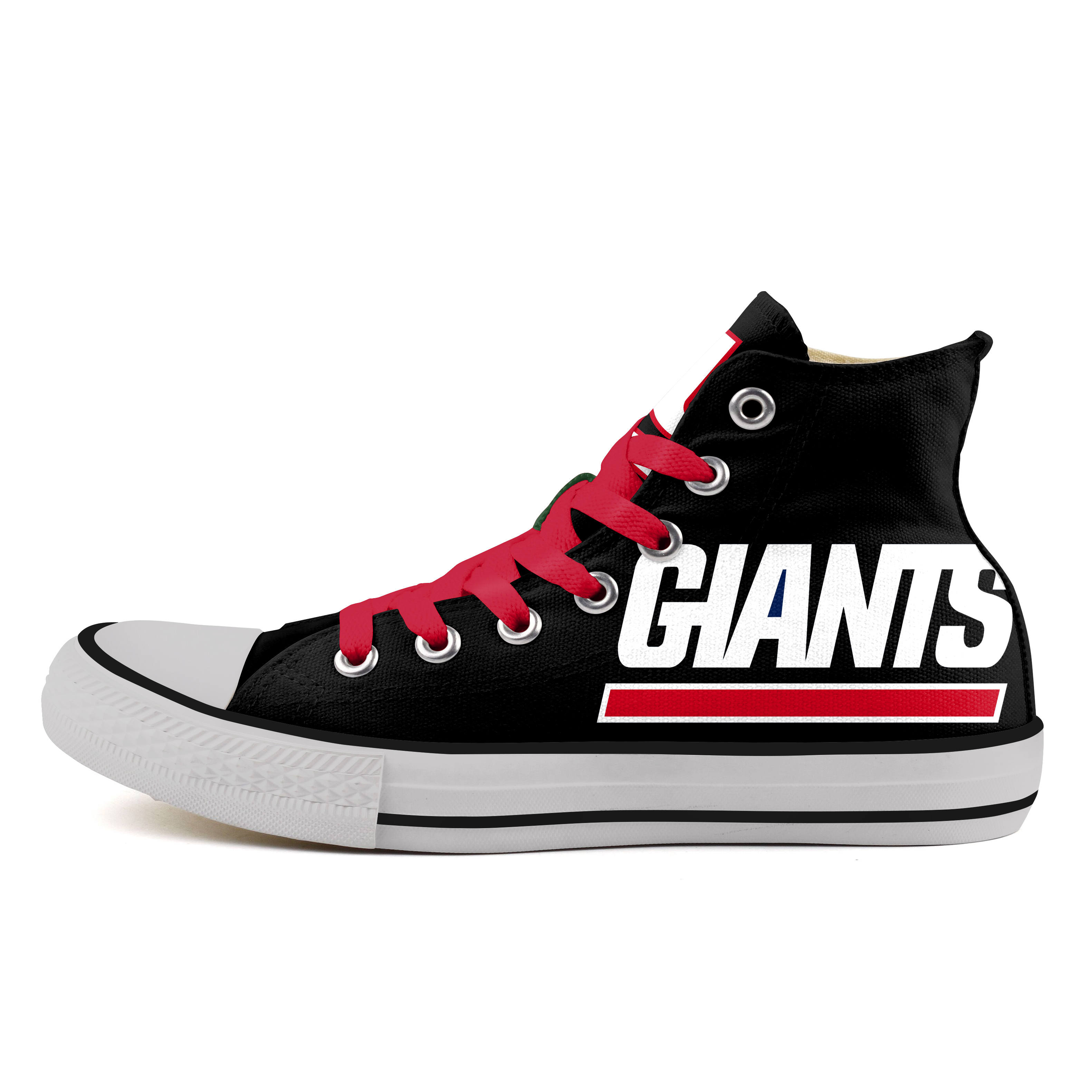 Women's NFL New York Giants Repeat Print High Top Sneakers 011