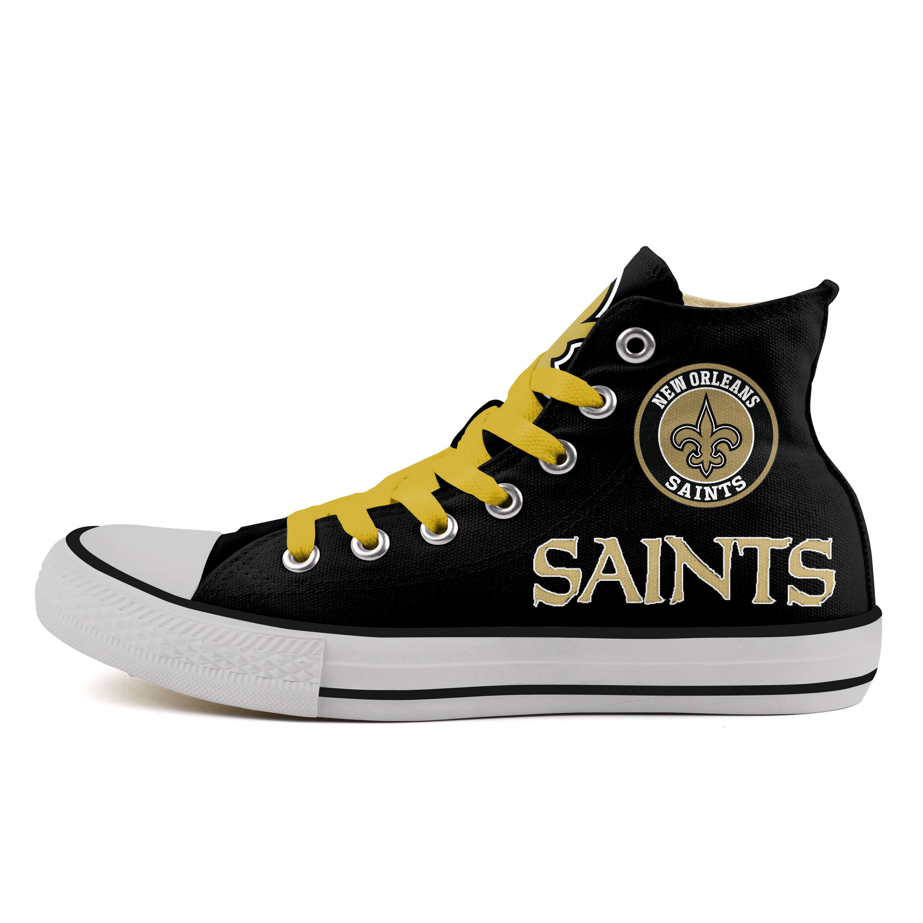 Women's NFL New Orleans Saints Repeat Print High Top Sneakers 003