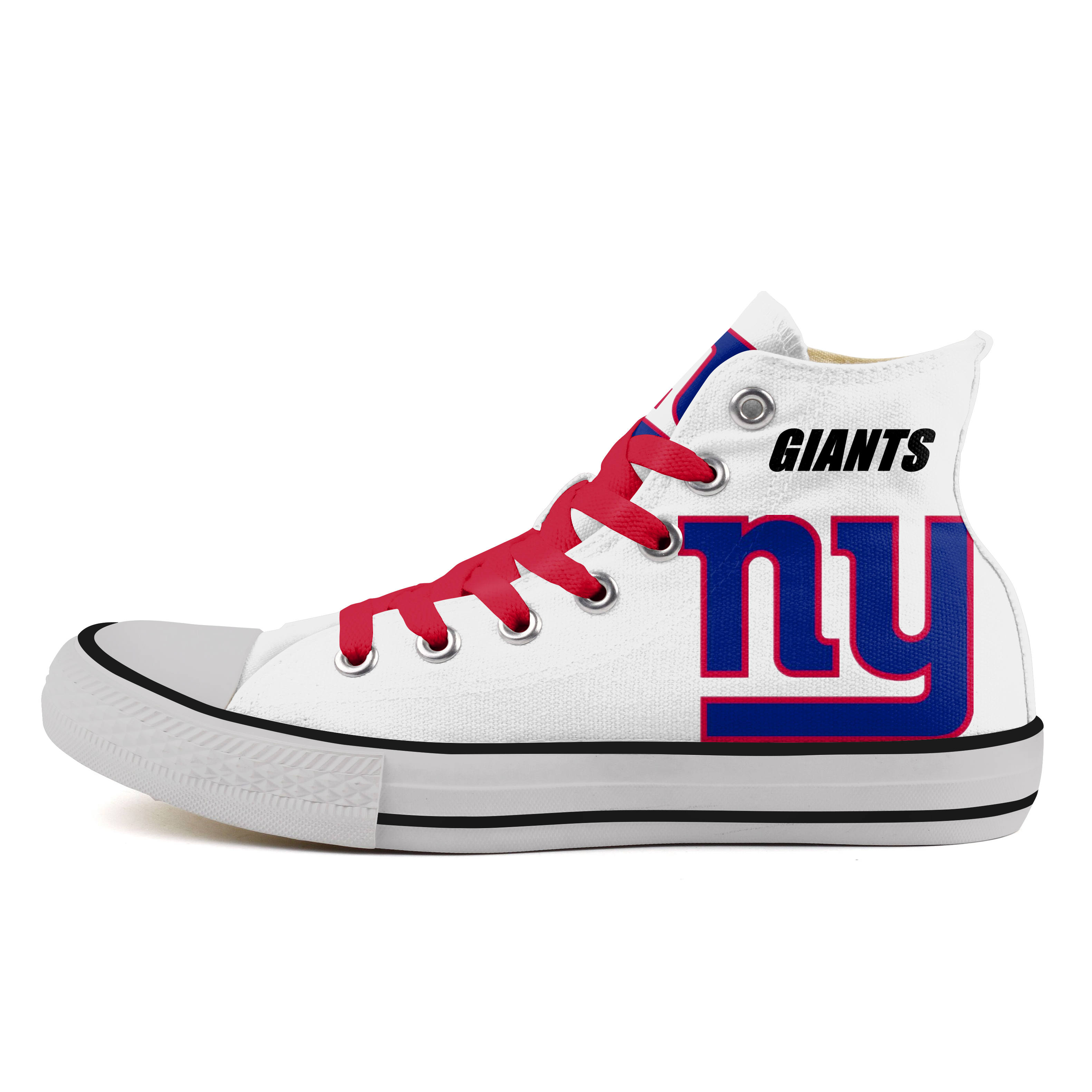 Women's NFL New York Giants Repeat Print High Top Sneakers 012