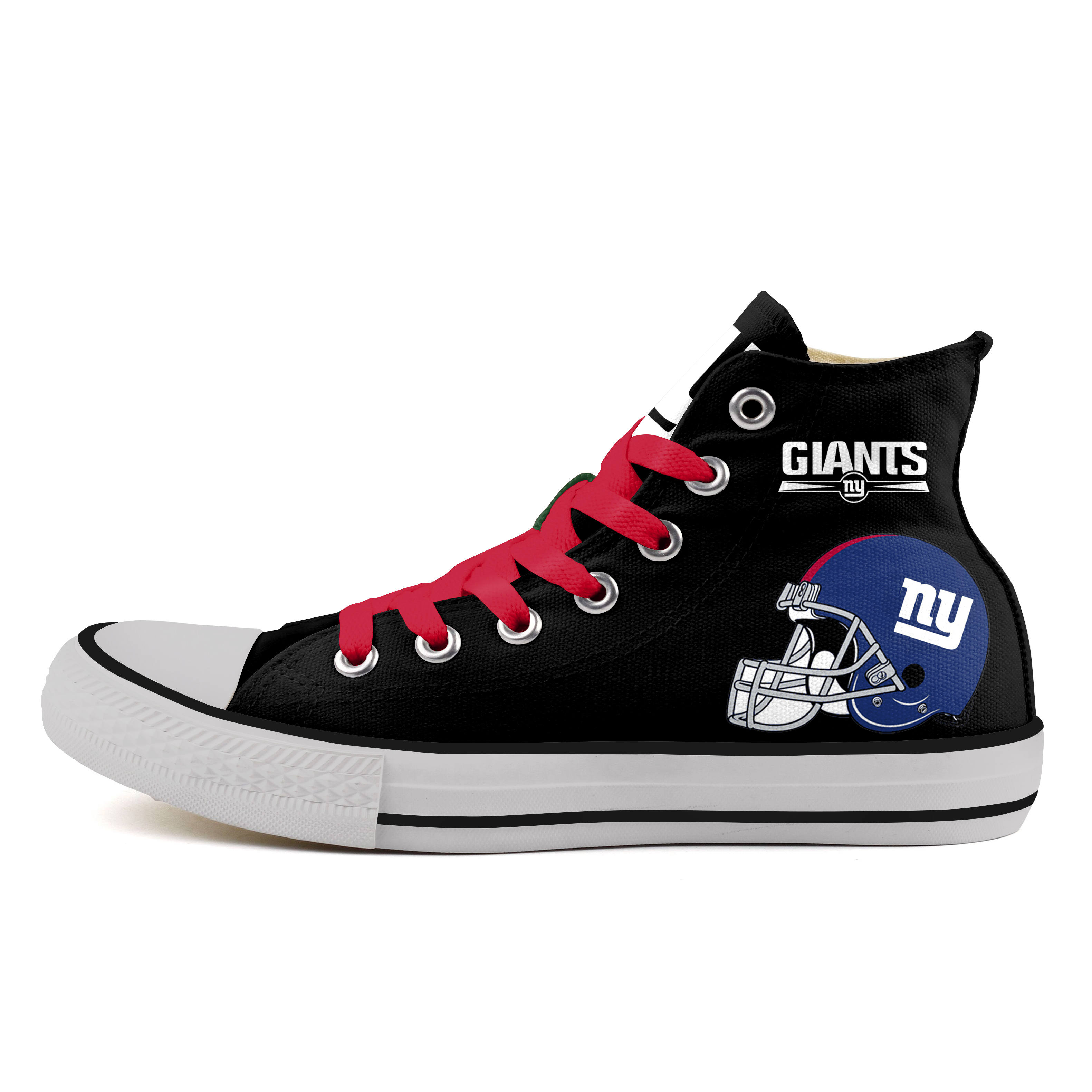 Women's NFL New York Giants Repeat Print High Top Sneakers 013