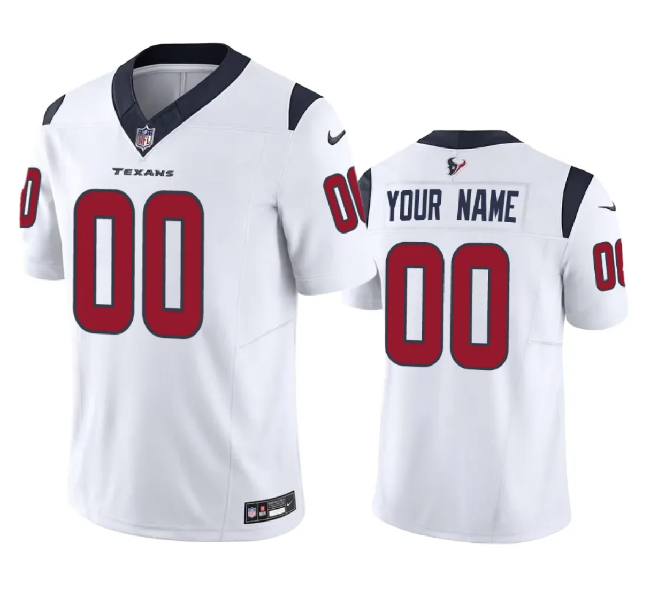 Youth Houston Texans Active Player Custom White 2023 F.U.S.E Vapor Untouchable Limited Stitched Football Jersey