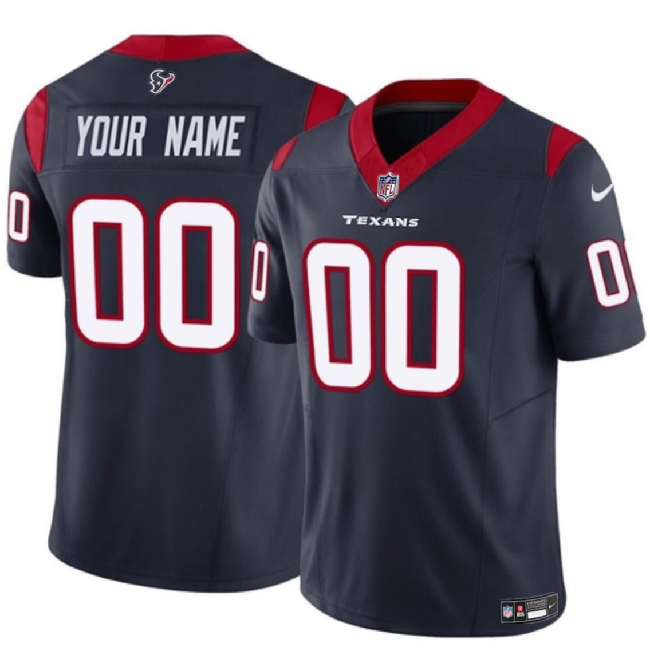 Men's Houston Texans Active Player Custom Navy 2023 F.U.S.E Vapor Untouchable Limited Stitched Football Jersey