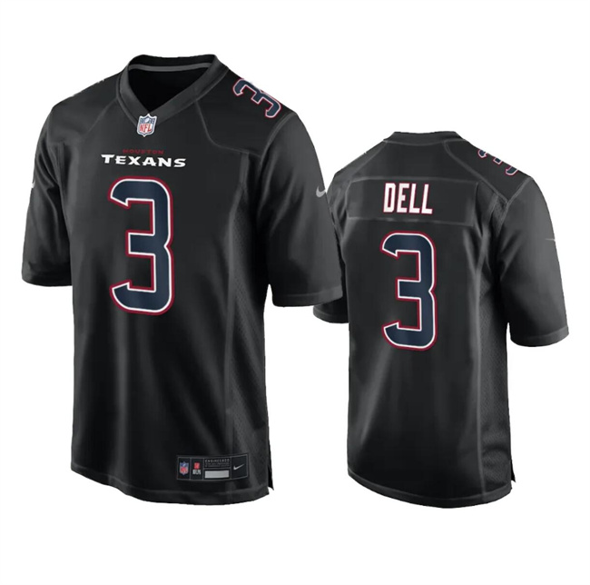 Men's Houston Texans #3 Tank Dell Black Fashion Vapor Untouchable Limited Stitched Football Jersey