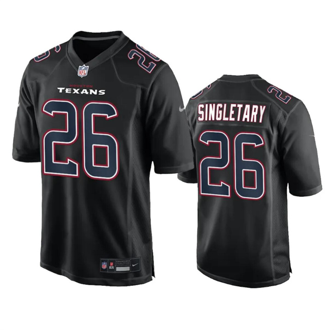 Men's Houston Texans #26 Devin Singletary Black Fashion Vapor Untouchable Limited Stitched Football Jersey