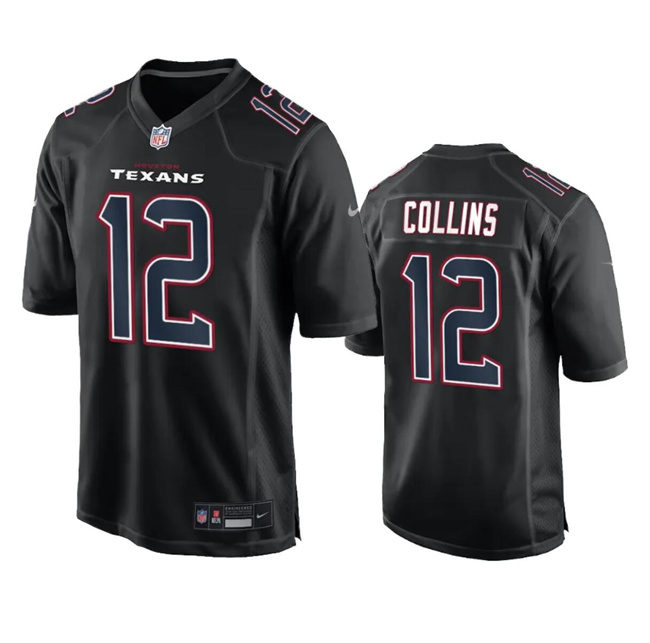 Men's Houston Texans #12 Nico Collins Black Fashion Vapor Untouchable Limited Stitched Football Jersey