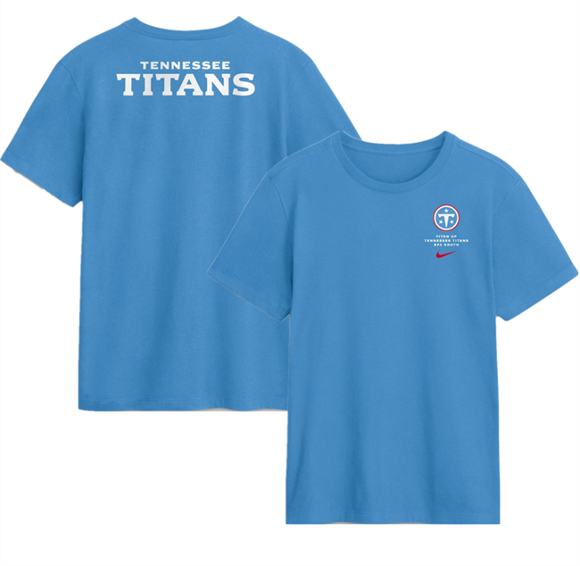 Men's Tennessee Titans Light Blue First Down Machine T-Shirt
