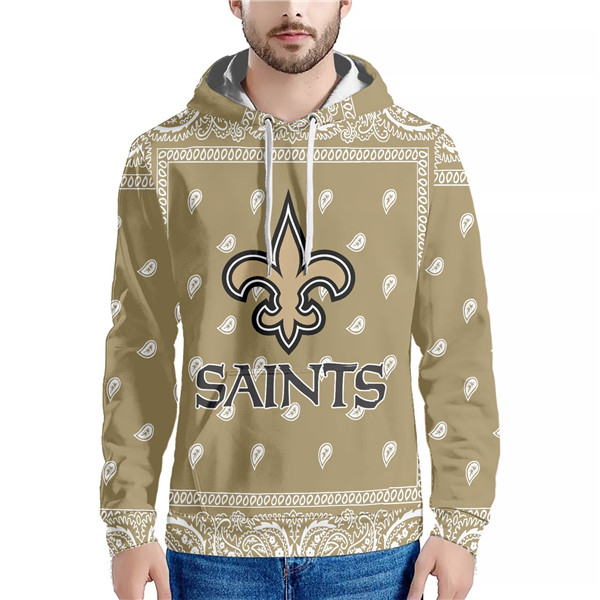 Men's New Orleans Saints Gold Pullover Hoodie