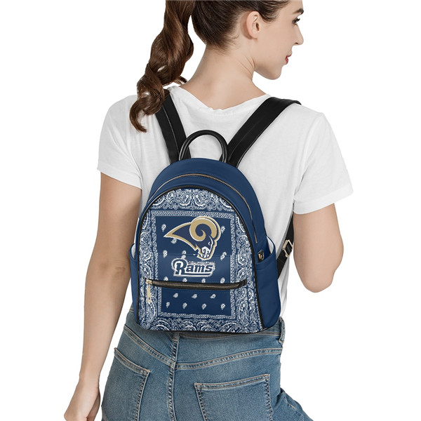 Los Angeles Rams PU Leather Casual Backpack 001(Pls Check Description For Details)