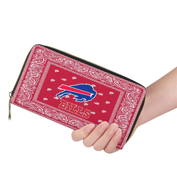 Buffalo Bills PU Leather Zip Wallet 001(Pls Check Description For Details)