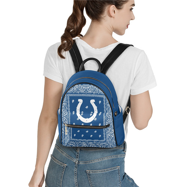 Indianapolis Colts PU Leather Casual Backpack 001(Pls Check Description For Details)